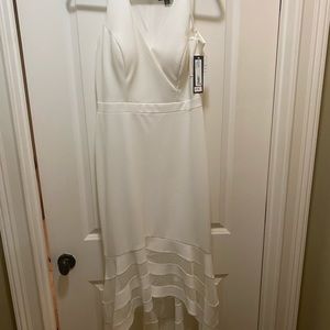 BEAUTIFUL Off White Dress with Shear Trim
